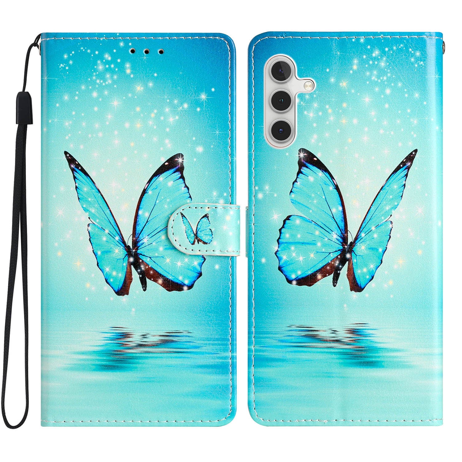 For Samsung Galaxy S23 FE PU Leather Phone Case Wallet Stand Pattern Printing Cover with Strap For Samsung Galaxy S23 FE PU Leather Phone Case Wallet Stand Pattern Printing Cover with Strap